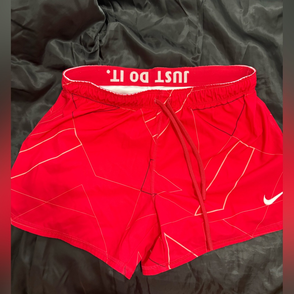 Nike Red Geometric Shorts